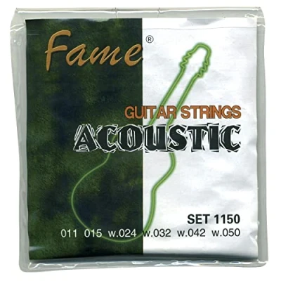 Abbildung von Fame A Gitarrensaiten, 11 50 Bronze, Westerngitarrensaiten, Custom Light, G Saite umwickelt, Bronze Wound, 011 015 024w 032w 042w 050w