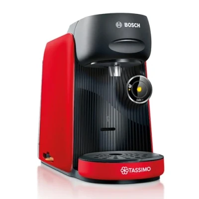 Abbildung von TASSIMO Kapselmaschine TAS163E, One Touch Bedienung, über 70 Getränke, nachhaltig, weiß/schwarz