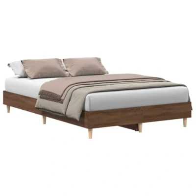 Abbildung von vidaXL Bettgestell ohne Matratze Braun Eichen Optik 120x200 cm