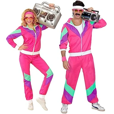 Abbildung von W WIDMANN MILANO Party Fashion Kostüm Trainingsanzug, 80er Jahre Outfit, Jogginganzug, Bad Taste Faschingskostüme