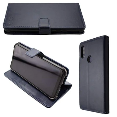 Abbildung von caseroxx Handy Hülle Tasche kompatibel mit Gigaset GS190 Bookstyle Case Wallet in blau