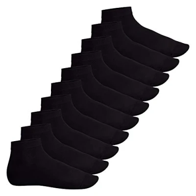 Abbildung von Footstar Herren &amp; Damen Kurzschaft Socken (10 Paar) Sneak it! Schwarz 47 50