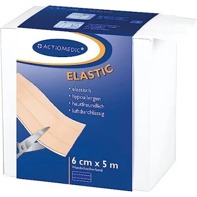 Abbildung von 5 x Franz Mensch Wundschnellverband Elastic 6cmx5m hautfarben