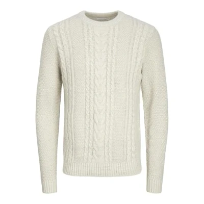 Abbildung von Jack &amp; Jones Jjcraig Strickpullover, Herren, Größe: Small, White melange