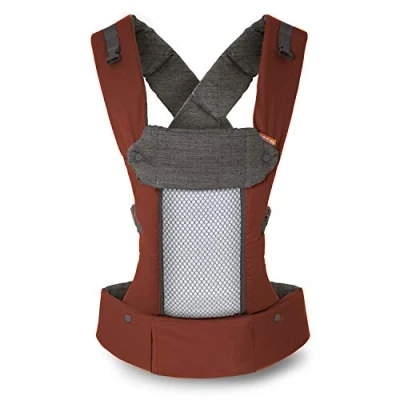 Abbildung von Beco 8 Babytrage Neugeborene ab Geburt bis Kleinkind Hybrid Baby Trage mit verstellbarem Sitz Ergonomischer Tragegurt &amp; Carrier 3 20 kg (Rost)