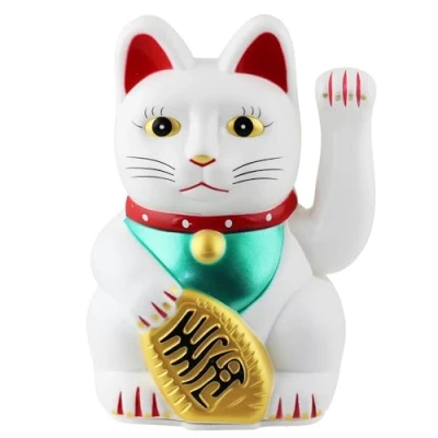 Abbildung von Freak Scene Superfreak Glückskatze Maneki Neko Winkekatze 13 cm weiß