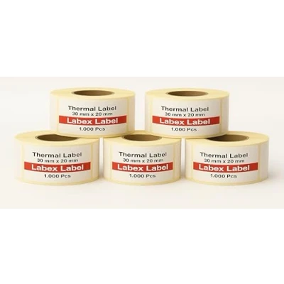 Abbildung von Labex label Thermo 30x20 mm Zebra Etiketten Thermodirekt Thermoetiketten auf Rolle 5 ; 5.000 Barcode/Adresse