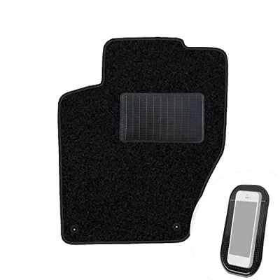 Abbildung von moto MOLTICO Fahrer Fußmatte Auto Velours Fahrerseite Autoteppiche Schwarz Fahrermatte 1 teilig passend für Citroen C4 II DS4