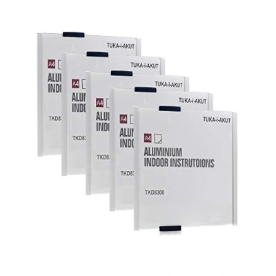 Abbildung von TUKA i AKUT 5st. Büro Türschild A4 Hoch, Aluminium und Acryl Abdeckung, Büroschild zum selbst beschriften für schild 297 mm x 210 mm, Infoschild Wandmontage Anschrauben/Ankleben, TKD8300 5x
