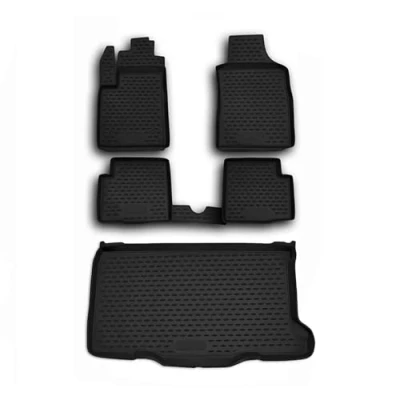 Abbildung von OMAC 2525444 250 Fußmattensatz Gummi, TPE (thermoplastischer Elastomer) 5 schwarz FIAT: 500 Schrägheck