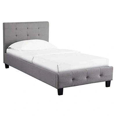 Abbildung von CARO Möbel Polsterbett OHIO, Einzelbett 90 x 200 cm Bettgestell mit Lattenrost