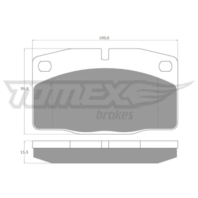 Abbildung von TOMEX brakes TX 10 13 Bremsbelagsatz Vorderachse OPEL: Kadett E CC, Vectra A Limousine, CC