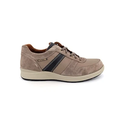 Abbildung von Mephisto Vito Sneaker, Velours und Glattleder komb., warm grey (taupe Schnürschuh