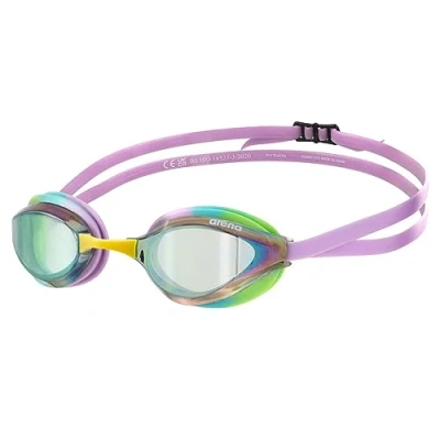 Abbildung von arena Schwimmbrille Python Mirror green violet green, (1 St), Anti Fog Beschichtung und UV Schutz