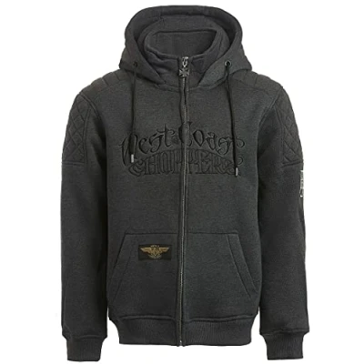 Abbildung von WEST COAST CHOPPERS Por Vida Zip Hoodie (Grey,XL)