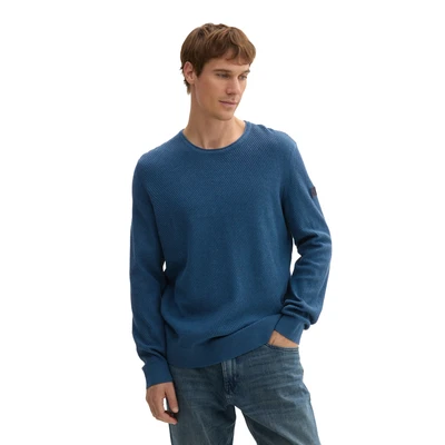 Abbildung von TOM Tailor Inoptik Strickpullover, Herren, Größe: XXL, Dark teal melange