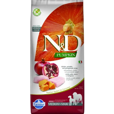 Abbildung von N&amp;D Pumpkin DOG Adult M/L Huhn &amp; Granatapfel varianten 12 kg