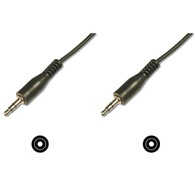 Abbildung von DIGITUS Audio Anschlusskabel 3,5mm Klinke auf AUX Kabel Stereo 1,5m schwarz für Stereoanlagen, Heimkino, Soundbar, Computer