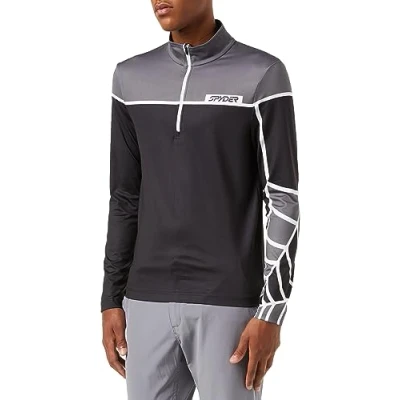Abbildung von Spyder Capitol Zip T Neck, Herren, Schwarz, S