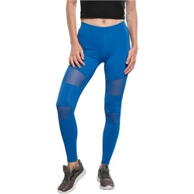 Abbildung von Urban Classics Ladies TECH MESH Leggings Hosen, Damen, Größe: Small, Sporty blue