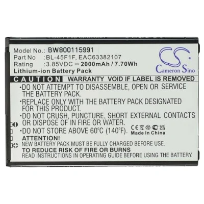 Abbildung von vhbw Akku Ersatz für LG BL 45F1F, EAC63321601, EAC63361401, EAC63361407, EAC63382101 Handy Smartphone Telefon (2000mAh, 3,85V, Li Ion)