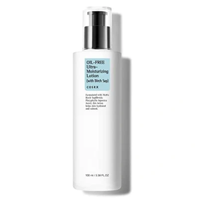 Abbildung von COSRX Ölfreie Ultra Moisturizing Lotion mit Birkensaft, 100ml, Eine extrem feuchtigkeitsspendende Tagespflege für Tag und Nacht zu empfehlen, Hypoallergen, dermatologisch getestet, Cruelty Free