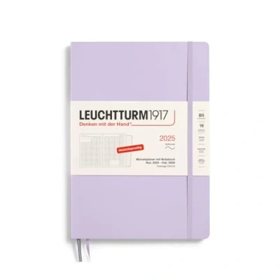 Abbildung von LEUCHTTURM1917 370602 Monatsplaner &amp; Notizbuch Composition (B5) 2025, 16 Monate, Softcover, Lilac, Deutsch