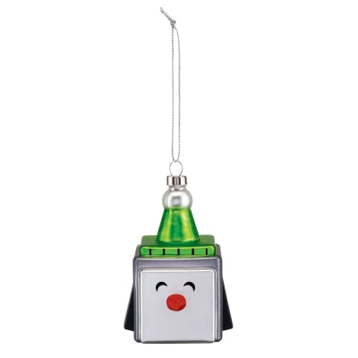 Abbildung von Weihnachten: Alessi Weihnachtskugel Le Palle Quadrate Cubik Pinguin GJ02/5 von Marcello Jori