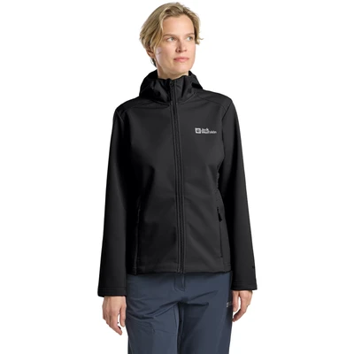 Abbildung von Jack Wolfskin Bornberg Hoody Softshelljacke, Damen, Größe: Large, Black