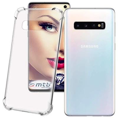 Abbildung von mtb more energy® Schutz Hülle Anti Shock für Samsung Galaxy S10 (SM G973, 6.1&#039;&#039;) verstärkte Ecken transparent TPU Silikon Case Cover Tasche