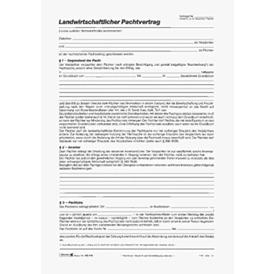 Abbildung von Baier &amp; Schneider 1025215 Vertragsformular Pachtvertrag, A4, 4 Blatt