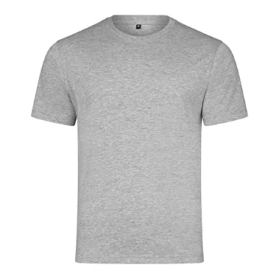 Abbildung von HRM Herren Heavy Luxury Roundneck Tee, grau meliert, Gr. XS I Fair Trade T Shirt mit Rundhalsausschnitt Nachhaltig &amp; aus 90% Bio Baumwolle 10% Viskose