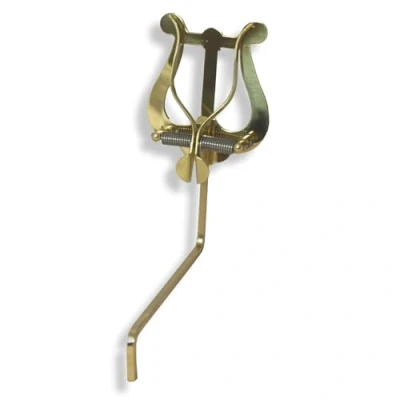 Abbildung von Soundman Marschgabel für Saxophon Praktischer Notenhalter Marschumzüge mit quadratischer Stielspitze (Farbe: Gold)