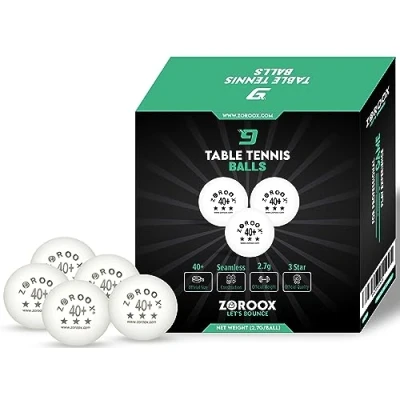 Abbildung von ZOROOX Tischtennisbälle Weiße &amp; Orange 3 Sterne 40+ 9, 18, 36 oder 72 Ballpakete Hochwertige ABS Trainingsbälle für Innen Außentische, Wettkämpfe und Freizeitspiele (9 Ballpakete, Weiße)