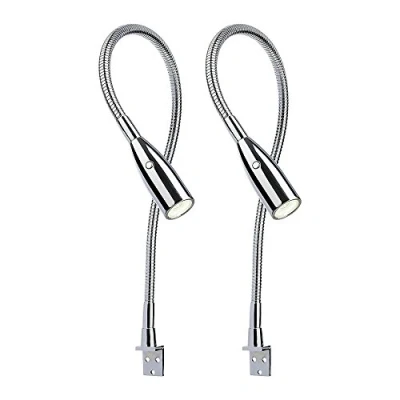 Abbildung von kalb Bettleuchte LED Leseleuchte Aufbauleuchte Nachttischlampe Bettlampe Leselampe, 2er SET, warmweiß