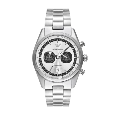 Abbildung von Emporio Armani Racer Chronograph silvercoloured, Herren, Größe: One Size, Silver coloured