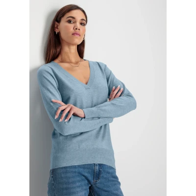 Abbildung von HECHTER PARIS V Ausschnitt Pullover, in melange Optik NEUE KOLLEKTION