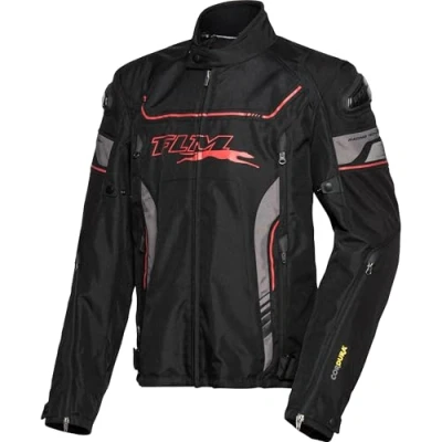 Abbildung von FLM Octane Textiljacke schwarz/leuchtrot XXL Herren