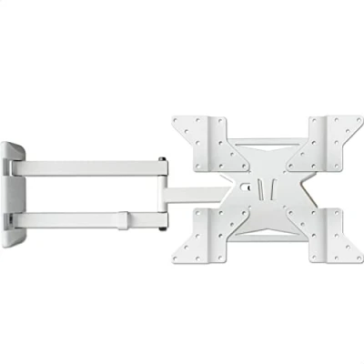 Abbildung von Drall Universal TV Wandhalterung schwenkbar, neigbar, ausziehbar bis 60 cm für 15 55 Zoll LED LCD OLED Curved Fernseher 40 kg VESA 200 400 Weiß Modell: S89W AD7W