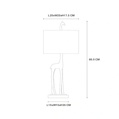 Abbildung von LUCIDE EXTRAVAGANZA MISS TALL Tischlampe Ø 25 cm 1xE27 Mattes Gold/Messing