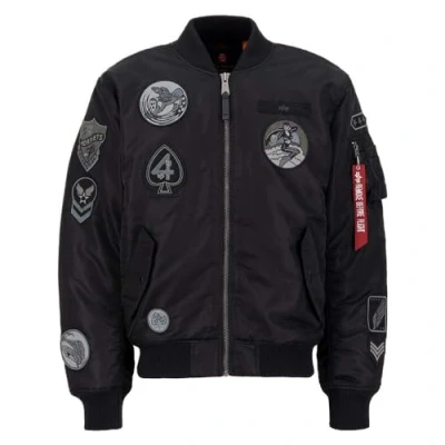 Abbildung von Alpha Industries Flight Bomberjacke, Herren, Größe: Large, black
