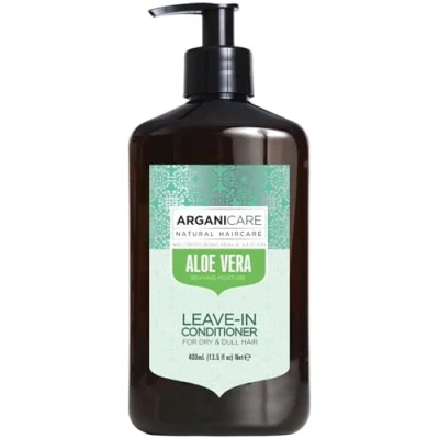 Abbildung von Arganicare Aloe Vera Serie Pflegecreme ohne Ausspülen spendet Feuchtigkeit &amp; stärkt intensiv Glanzeffekt hoher Schutz stumpfes und sehr trockenes krauses Haar 400 ml