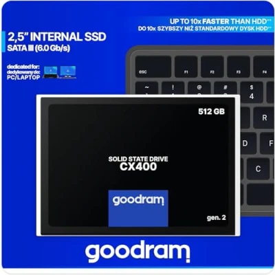 Abbildung von GoodRam CX400 gen.2 2.5 512 GB Serial ATA III 3D TLC NAND