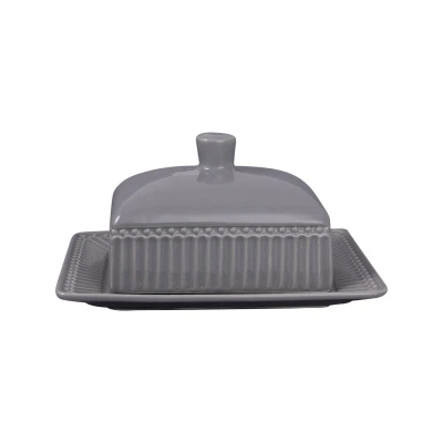 Abbildung von Greengate Alice Butterdose stone grey medium 17x14cm