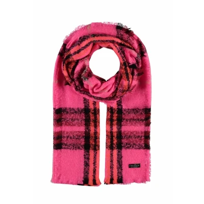 Abbildung von FRAAS Cashmink Schal 63 x 200 cm Weicher als Kaschmir Made in Germany Stola kariert für Damen Perfekt Herbst und Winter Pink
