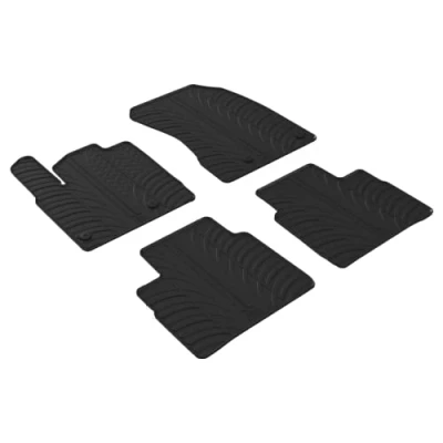 Abbildung von Gledring 0804 Fußmattensatz Gummi vorne und hinten 4 schwarz 750mm 550mm