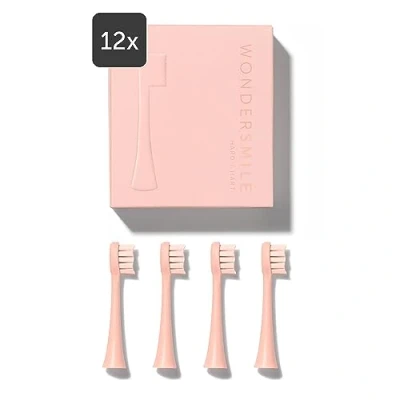 Abbildung von Wondersmile Ersatzbürsten Schallzahnbürste (Hard, Atomic Rose, 12er Pack) Bürstenköpfe für