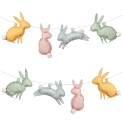 Abbildung von Papierdrachen Wandgirlande Ostern aus Filz verspielte Osterfreude Festliche Osterdekoration Filzgirlande