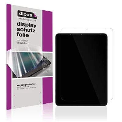 Abbildung von dipos I 2X Schutzfolie klar kompatibel mit Apple iPad Air (5.Gen 2022) Folie Displayschutzfolie