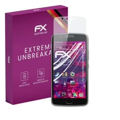 Abbildung von atFoliX Glasfolie kompatibel mit Lenovo Motorola Moto G5 Panzerfolie, 9H Hybrid Glass FX Schutzpanzer Folie